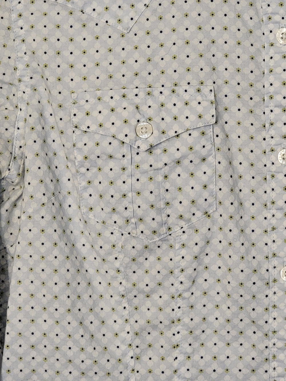 Ariat Button-Up Shirt Navy Dot Pattern Size S/P - Picture 5 of 10